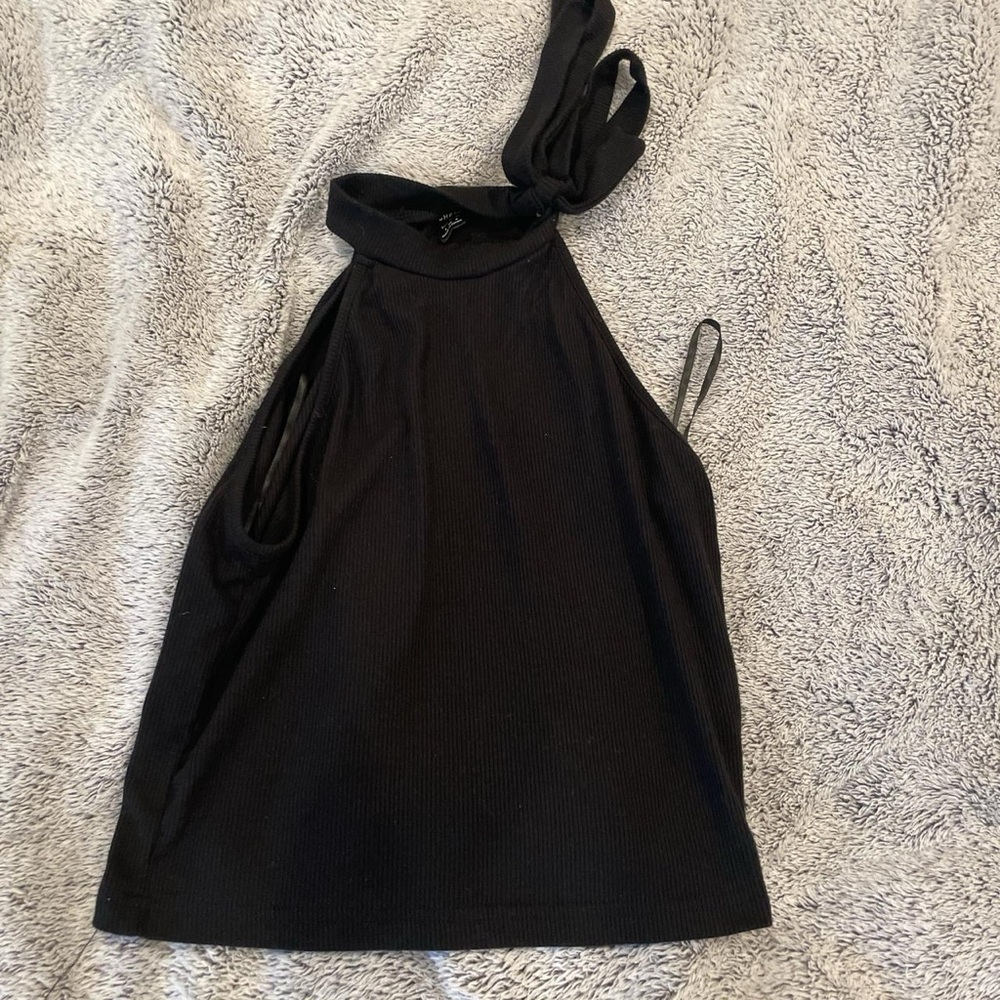 SHEIN Black Halter Tank Top